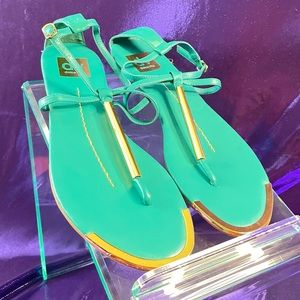 (New) Turquoise & Gold Accent Dolce Vita Sandals